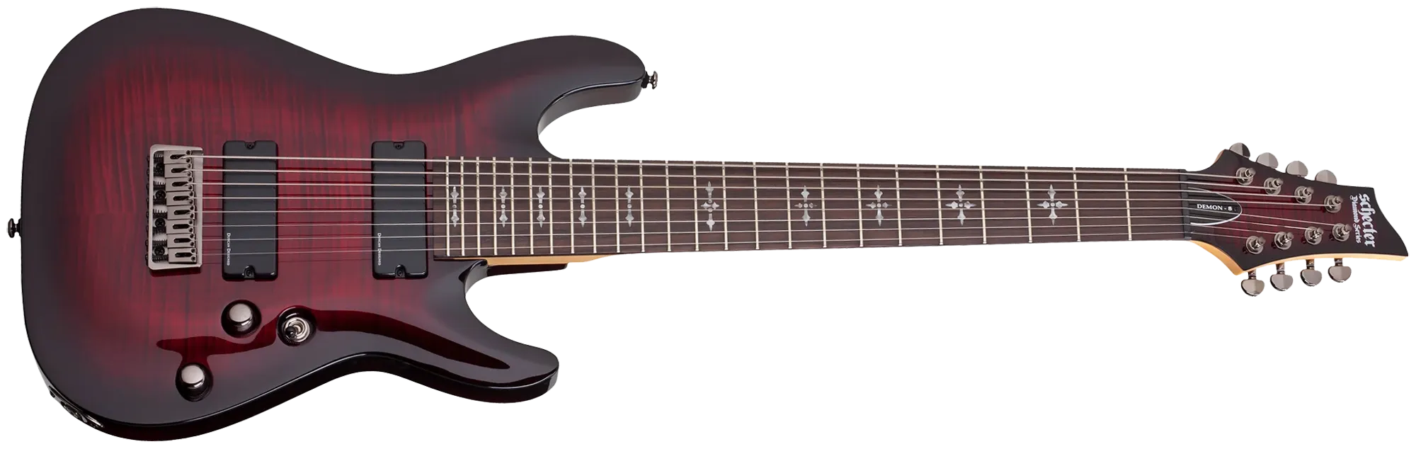 Schecter Demon-8 Crimson Red Burst